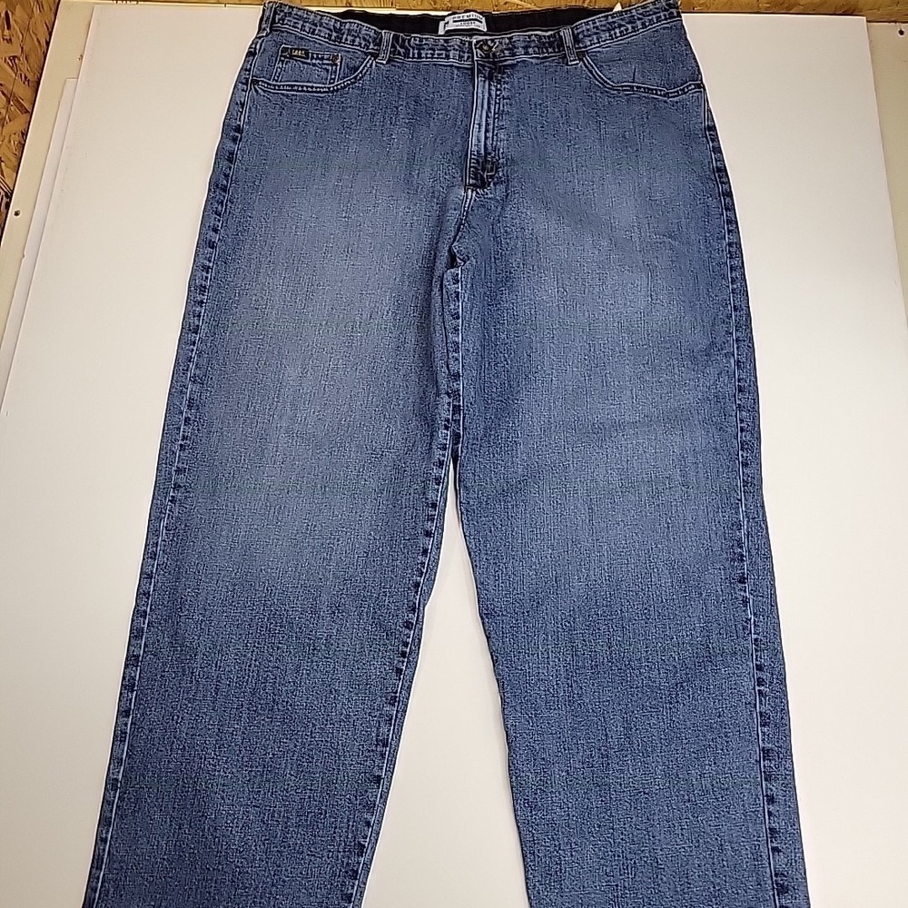 Lee Premium Select Jeans Mens Size 44 Straight Wide Leg Light Wash Stretch